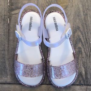 Mini Melissa Purple Glitter sandals